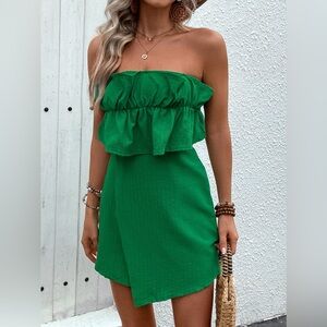 Ruffled Tube Romper